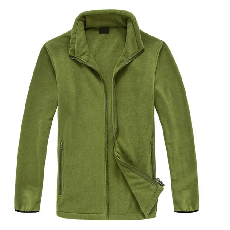 Men’s Ski Jacket — Green & Black — Green & Black, fleece layer view