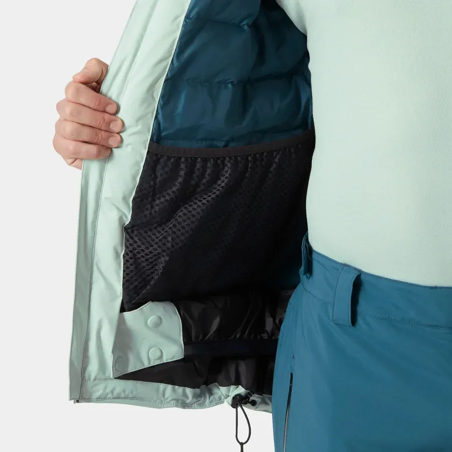 Men's Ski Jacket — Green Mist — Green Mist — lining and mesh pocket detail