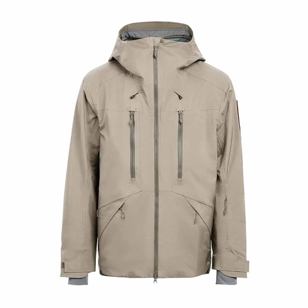 Men's Ski Jacket — 5 Colourways — Light Khaki, front view