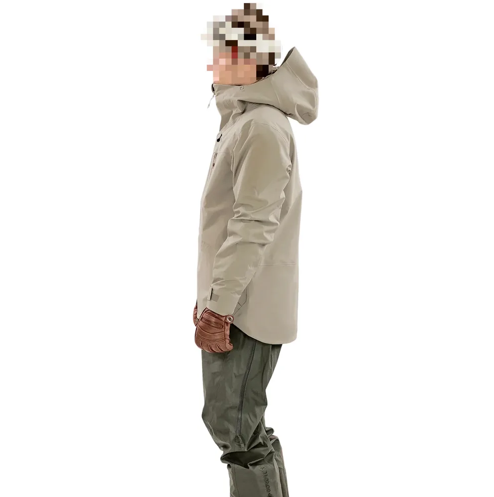 Men's Ski Jacket — 5 Colourways — Light Khaki, worn side view