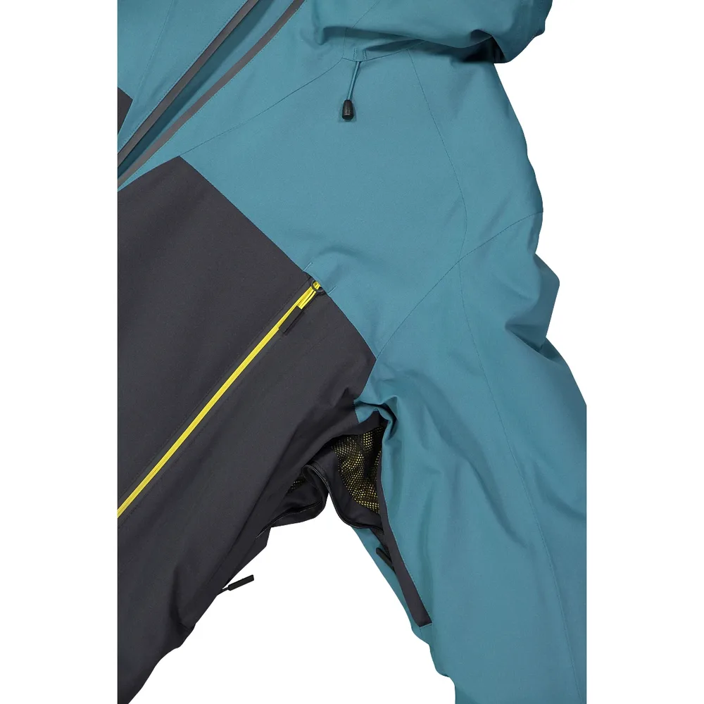 Men's Ski Jacket — Navy/Black — Navy/Black, underarm vent detail