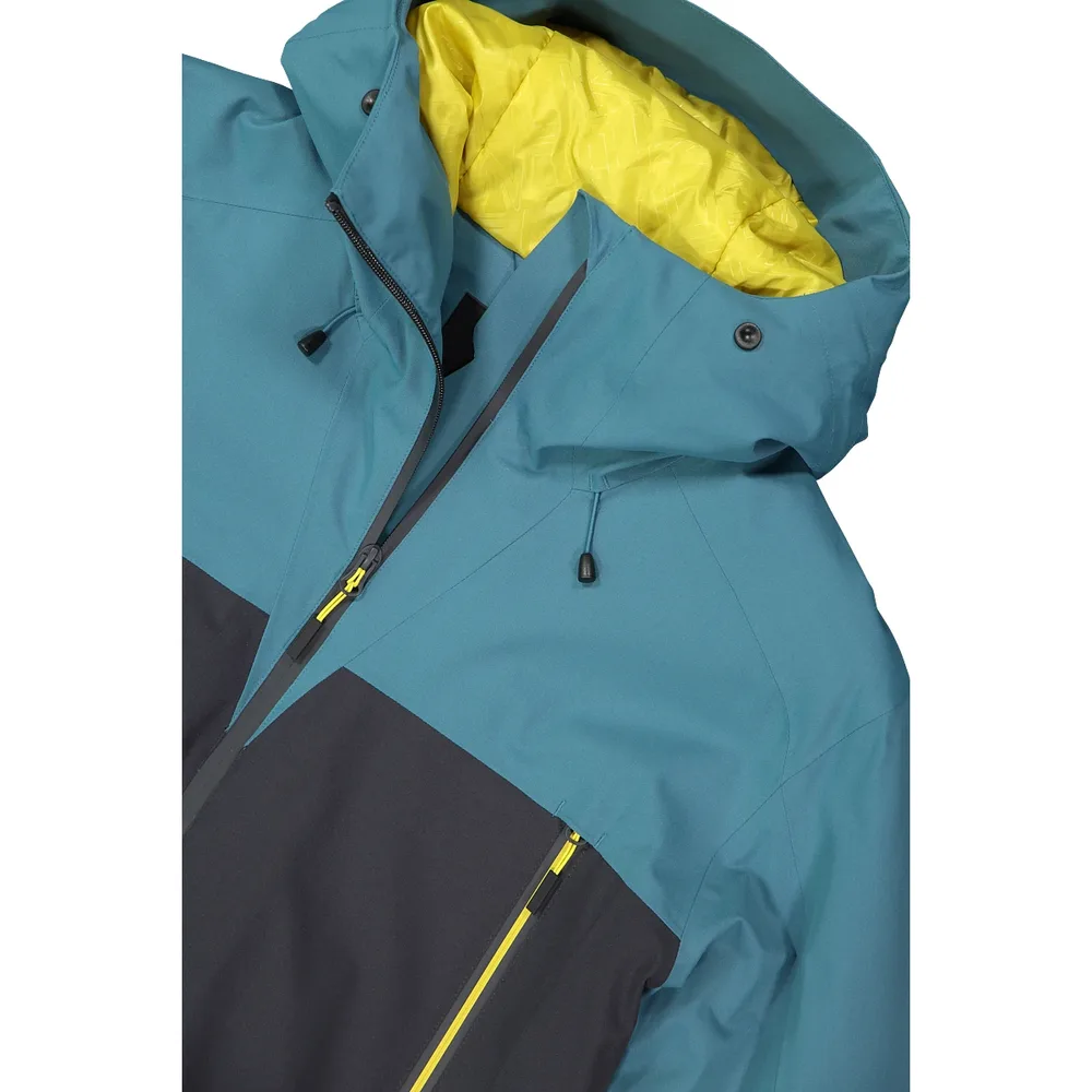Men's Ski Jacket — Navy/Black — Navy/Black, hood and collar detail