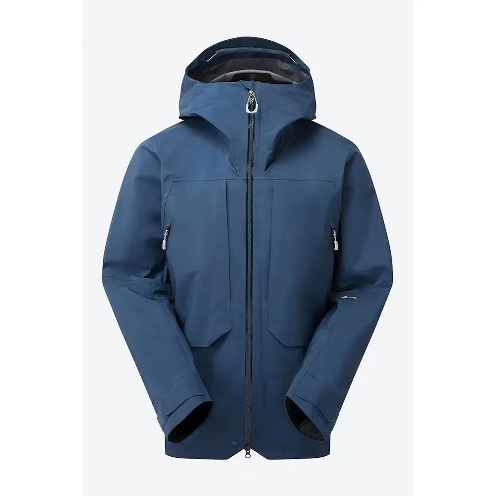 Men's Ski Jacket — Sky Blue & Olive — Sky Blue, front view