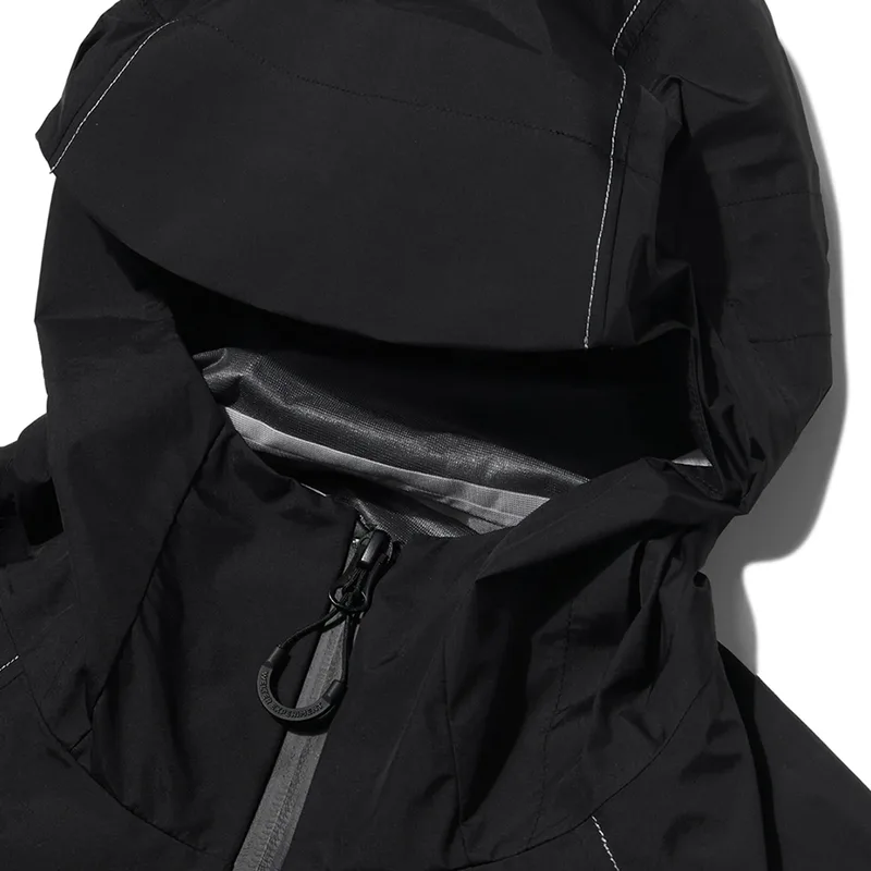 Men's Technical Snow Jacket — Black, hood detail