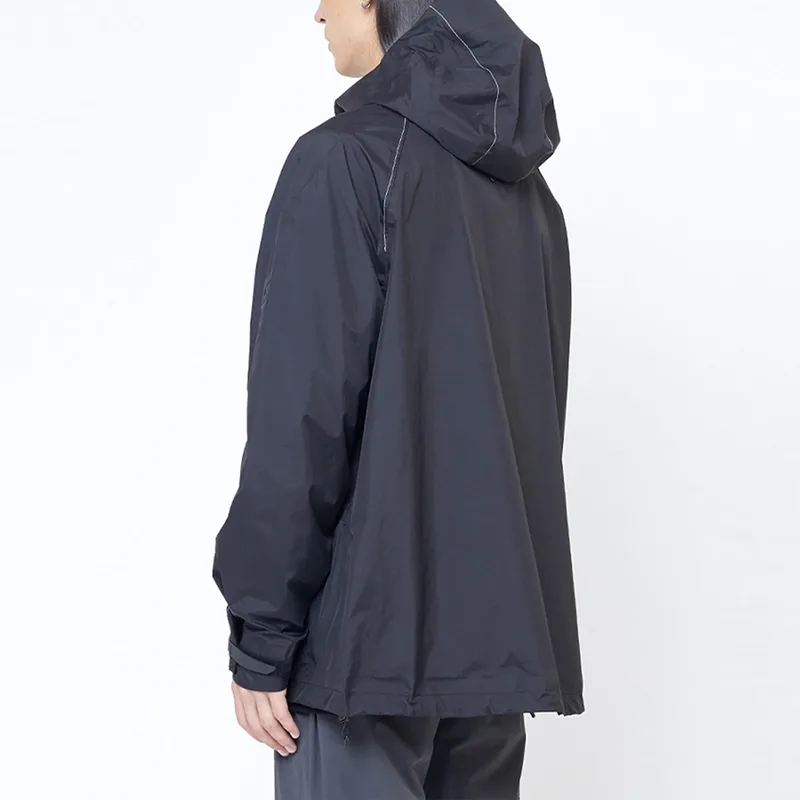 Men's Technical Snow Jacket — Black, worn side view