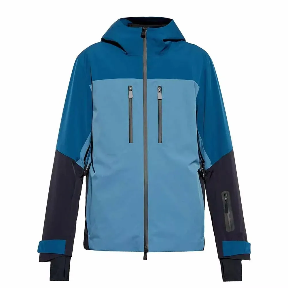 Men's Snowboard Jacket — Blue & Black — Blue & Black, front view