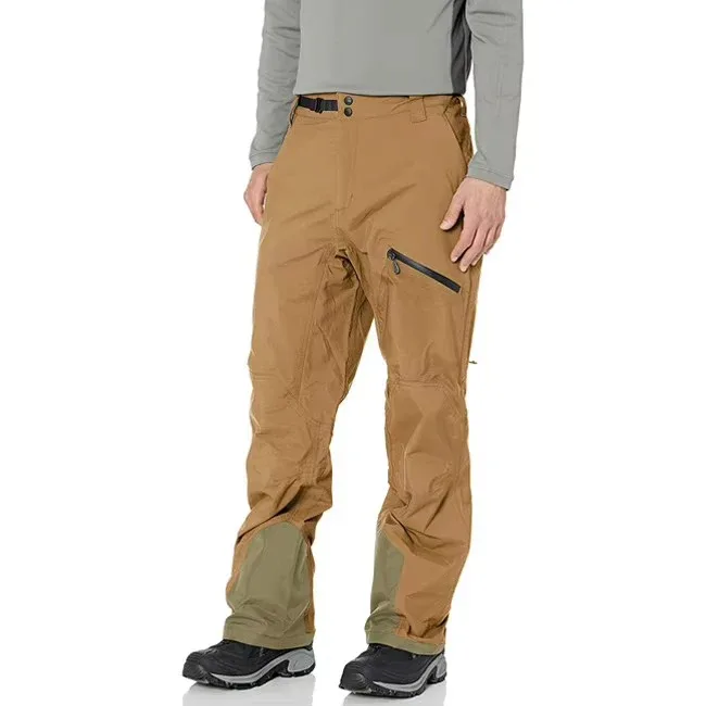 Men’s Snowboard Pants — Tan — Tan, worn front view