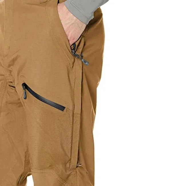 Men’s Snowboard Pants — Tan — Tan, thigh pocket detail