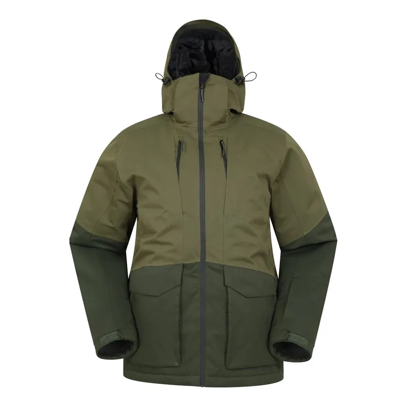 Men's Snowboard Shell Jacket — 3 Colourways — Khaki, front view