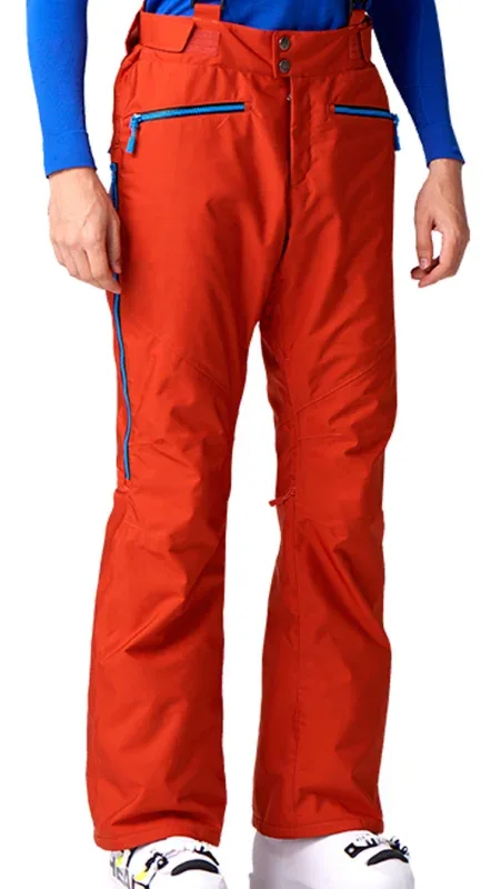 Men's Snowboard Ski Pants — 4 Colourways — Red, front view