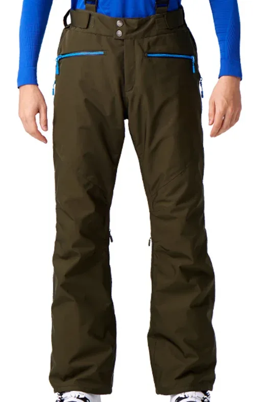 Men's Snowboard Ski Pants — 4 Colourways — Olive Green, front view
