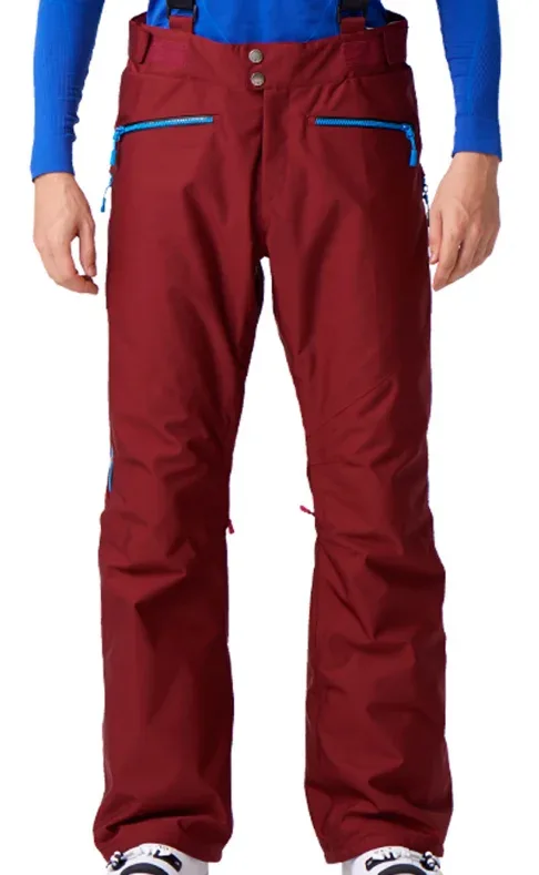 Men's Snowboard Ski Pants — 4 Colourways — Dark Red, front view