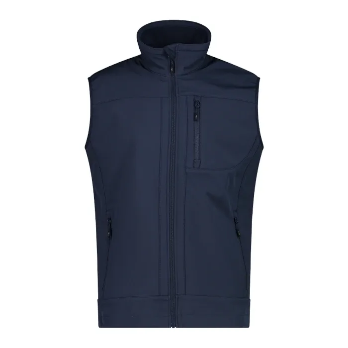 Men's Softshell Fleece Vest — 3 Colourways — Navy, front view