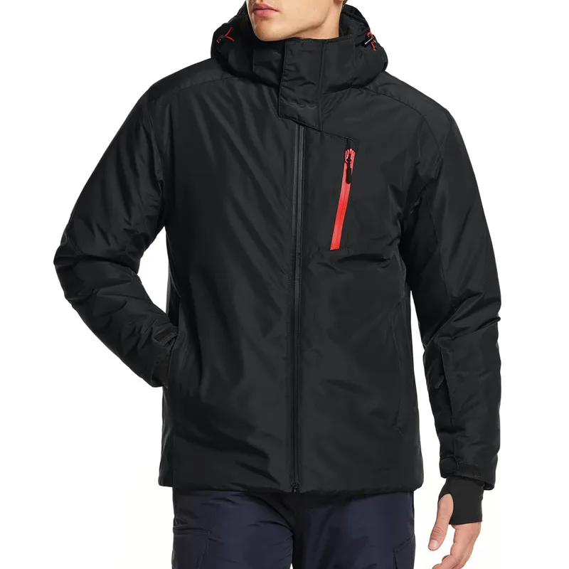 Men's Insulated Softshell Jacket — 3 Colourways — Black, worn front view