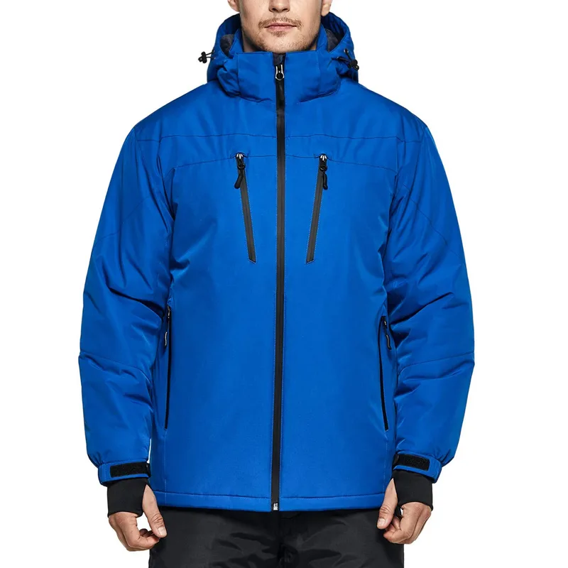 Men's Insulated Softshell Jacket — 3 Colourways — Blue, worn front view