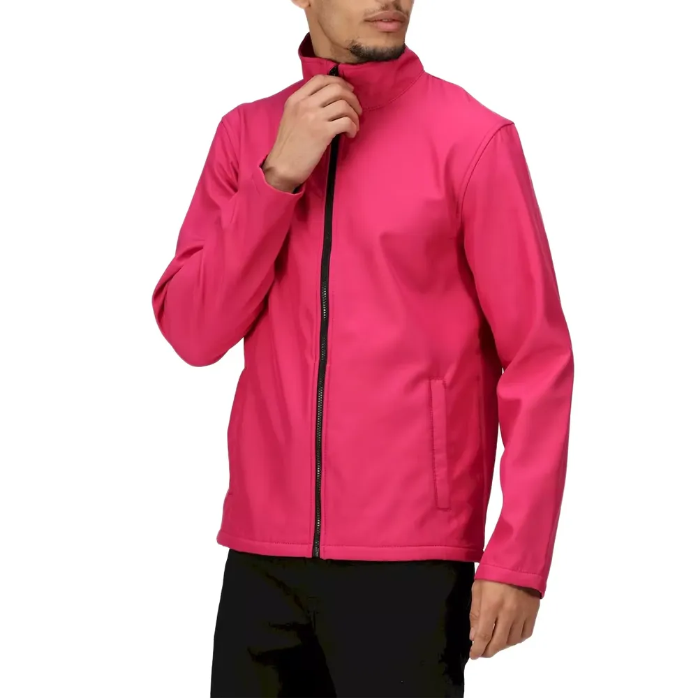 Men’s Softshell Jacket — 5 Colourways — Pink, model view