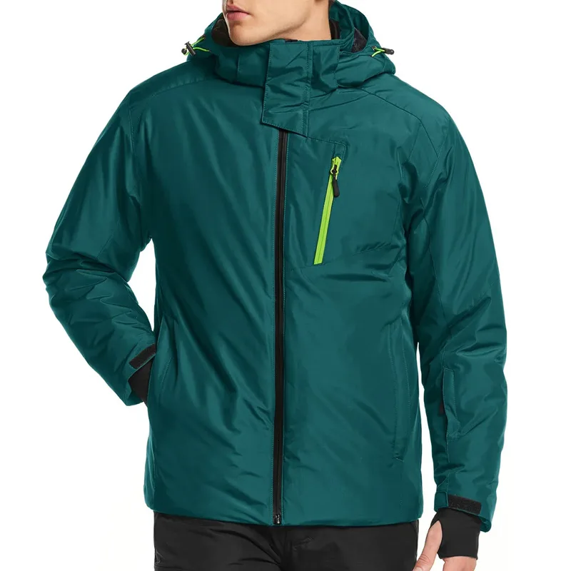Men's Insulated Softshell Jacket — 3 Colourways — Green, worn front view