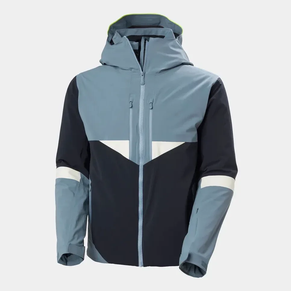 Men’s Spring Ski Jacket — 2 Colourways — Slate Blue & Navy, front view