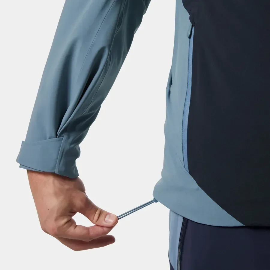 Men’s Spring Ski Jacket — 2 Colourways — Slate Blue & Navy, hem drawcord detail