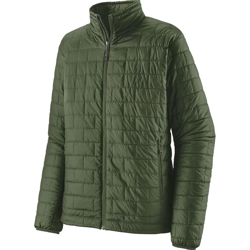 Men’s Stand-Collar Padded Jacket — 2 Colourways — Army Green, front view