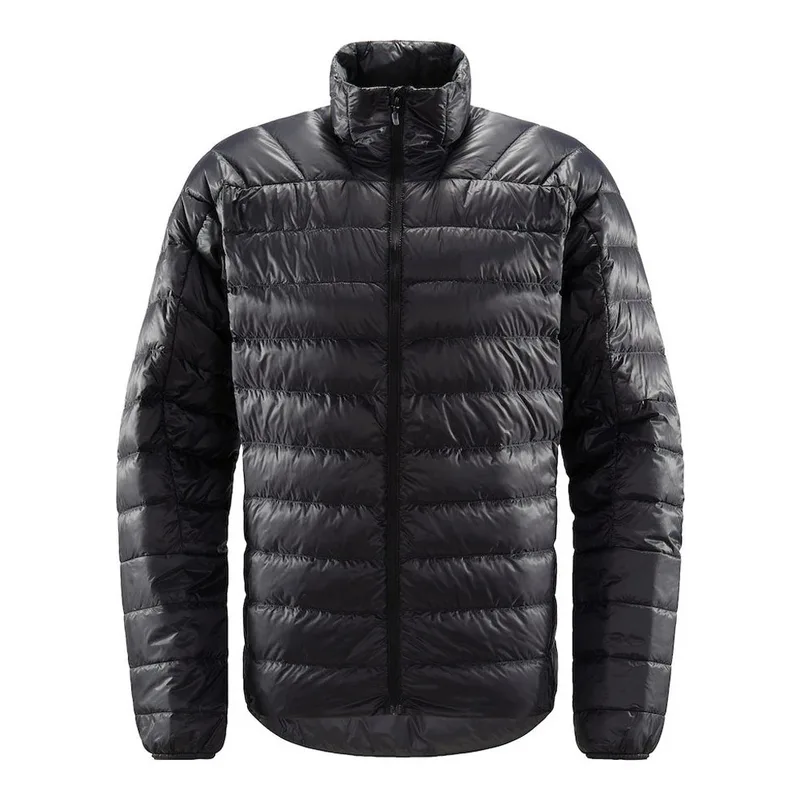 Men's Stand-Collar Puffer Jacket — 3 Colourways — Black, ghost front view