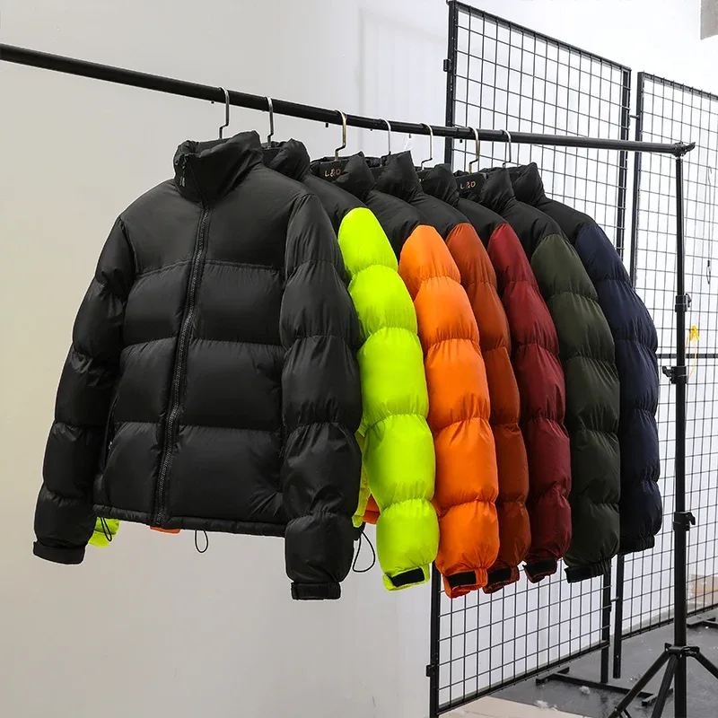 Men's Streetwear Puffer Jacket — 4 Colourways — Black, colour program on the rack