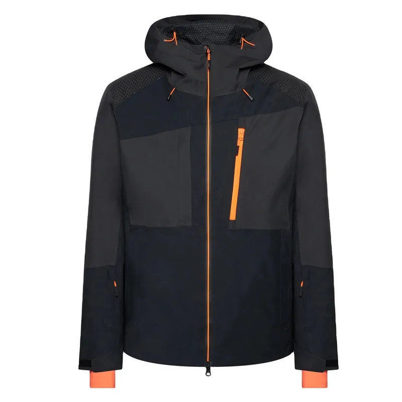 Men's Technical Ski Jacket — Black & Orange
