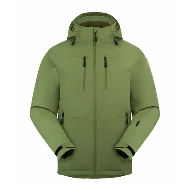 Men's Technical Ski Jacket — Green — Green — front view