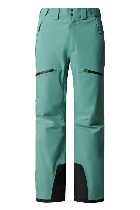 Men's Two-Piece Ski Suit — Green & Black — Green & Black, pants front view
