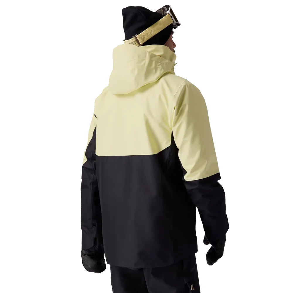 Men’s Two-Piece Ski Suit — Yellow & Black — Yellow/Black, back view