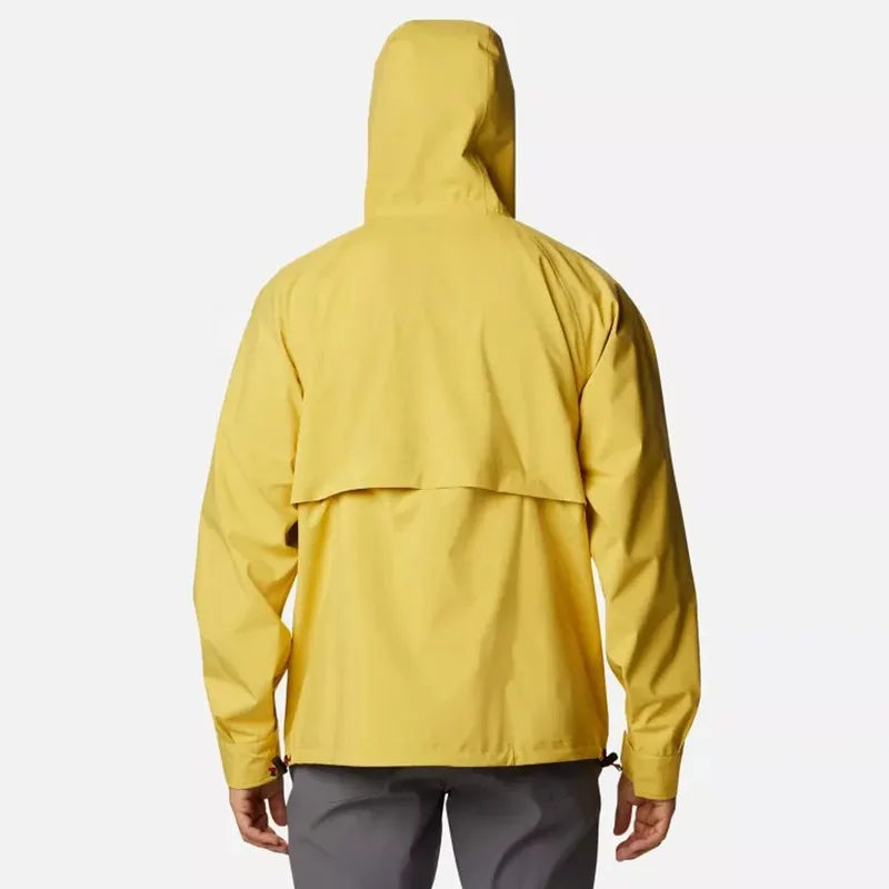 Men's Utility Hardshell Jacket — 2 Colourways — Yellow, back view