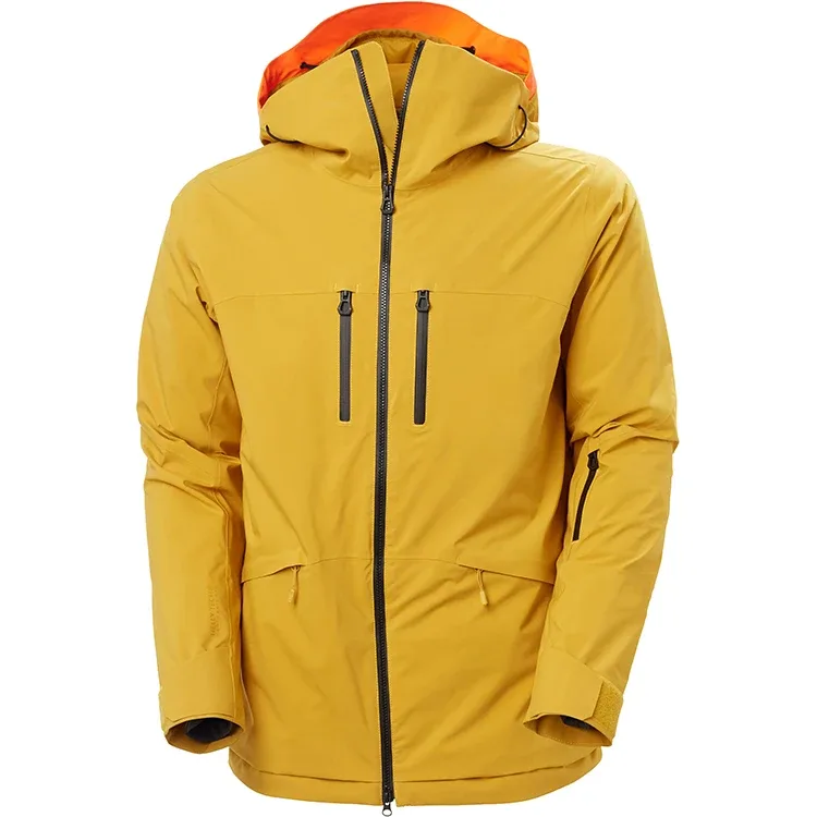 Men's Insulated Snowboard Jacket — 4 Colourways — Mustard, front view