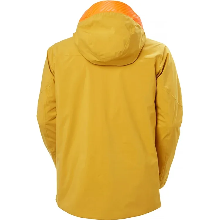 Men's Insulated Snowboard Jacket — 4 Colourways — Mustard, back view