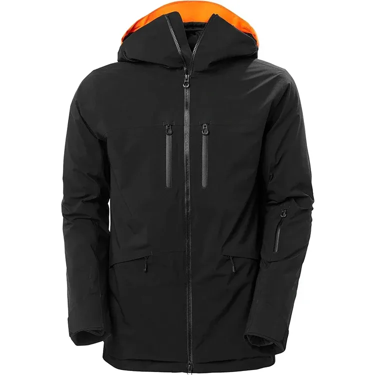 Men's Insulated Snowboard Jacket — 4 Colourways — Black, front view