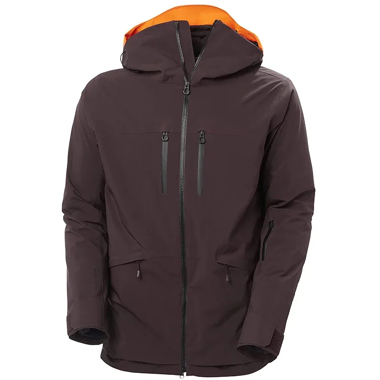 Men's Insulated Snowboard Jacket — 4 Colourways — Brown, front view