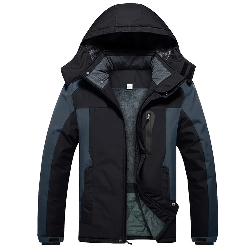 Men's Fleece-Lined Softshell Jacket — 4 Colourways — Black, open front view