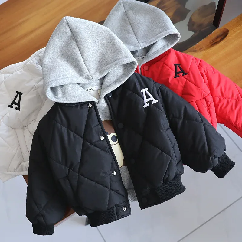 Toddlers' A-Line Quilted Jacket — Three colourways, group