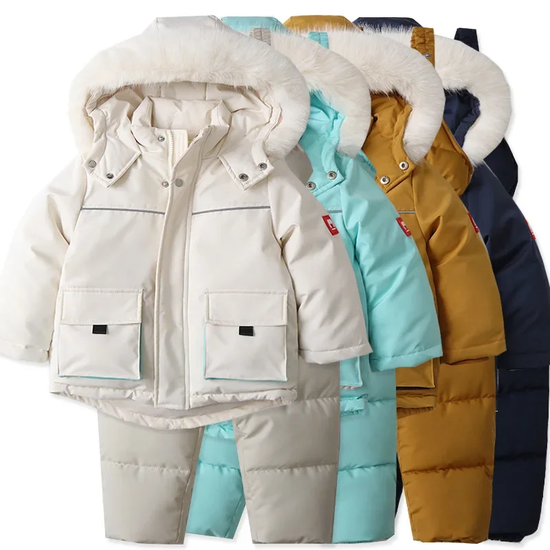 Toddlers' mix and match ski set — All four colours, group