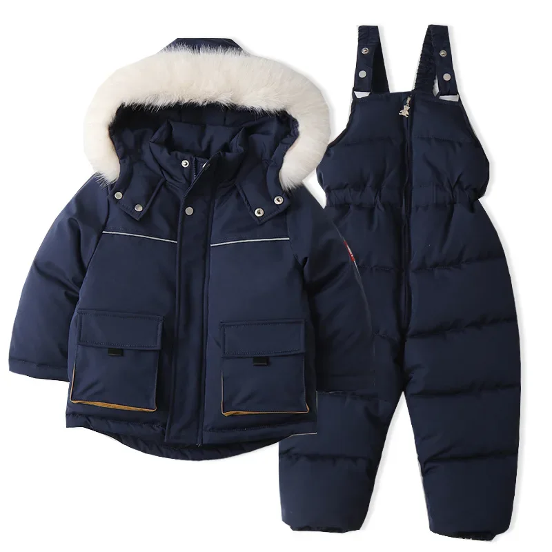 Toddlers' mix and match ski set — Navy, jacket & bib pants