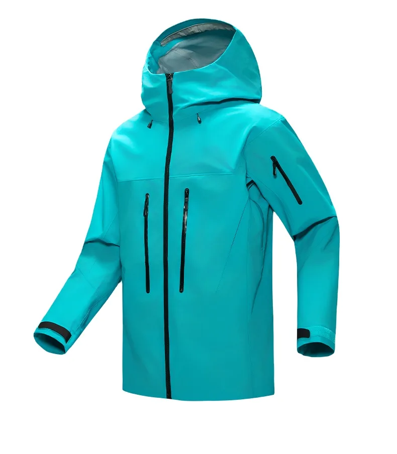 Unisex 3-Layer Hardshell Jacket — 4 Colourways — Teal, front view