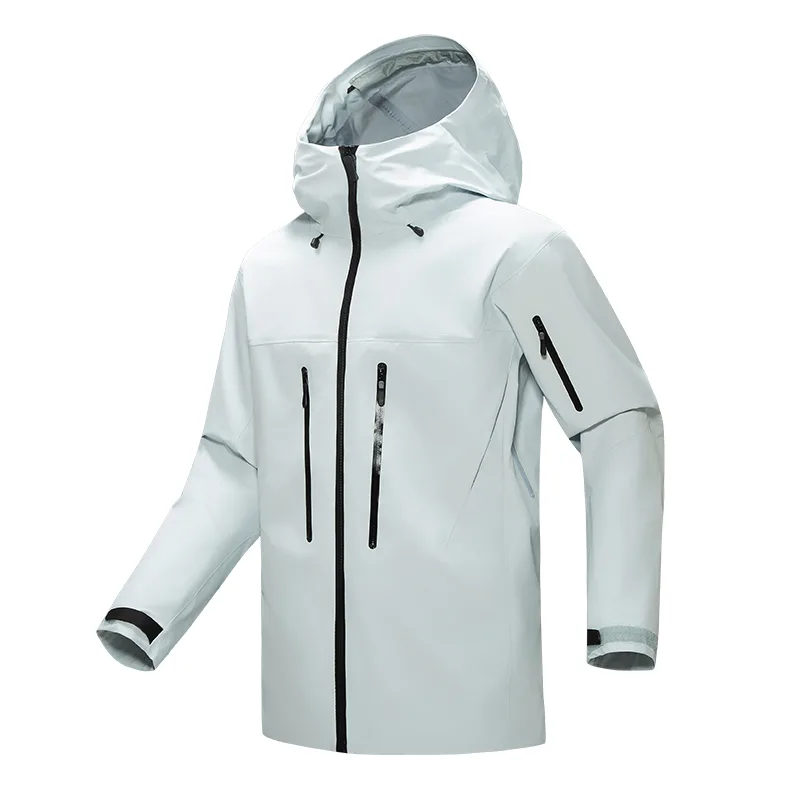 Unisex 3-Layer Hardshell Jacket — 4 Colourways — White, front view