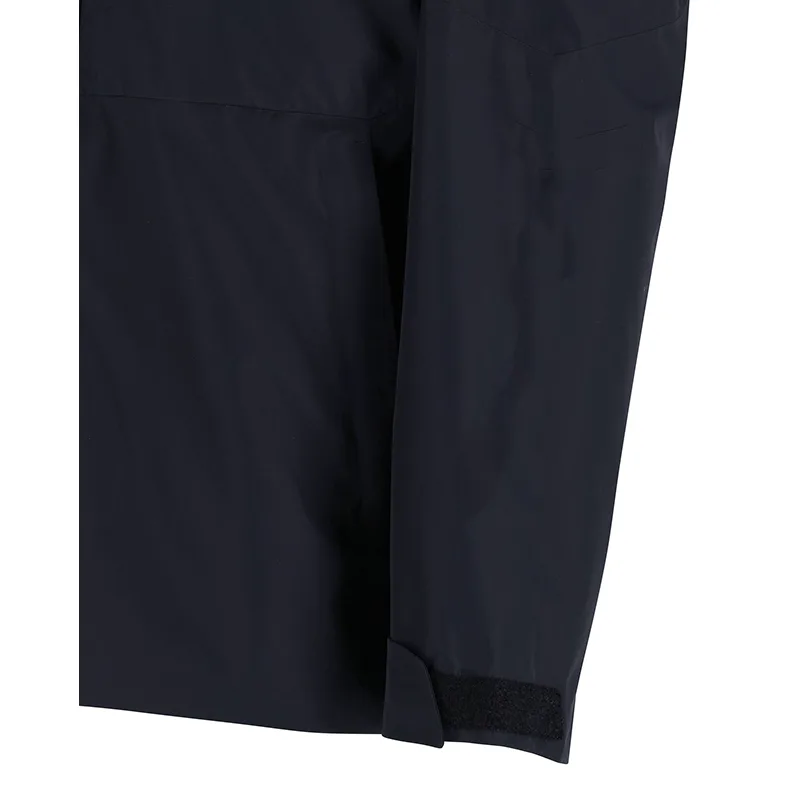 Unisex 3-Layer Hardshell Jacket — Black — Black, cuff detail