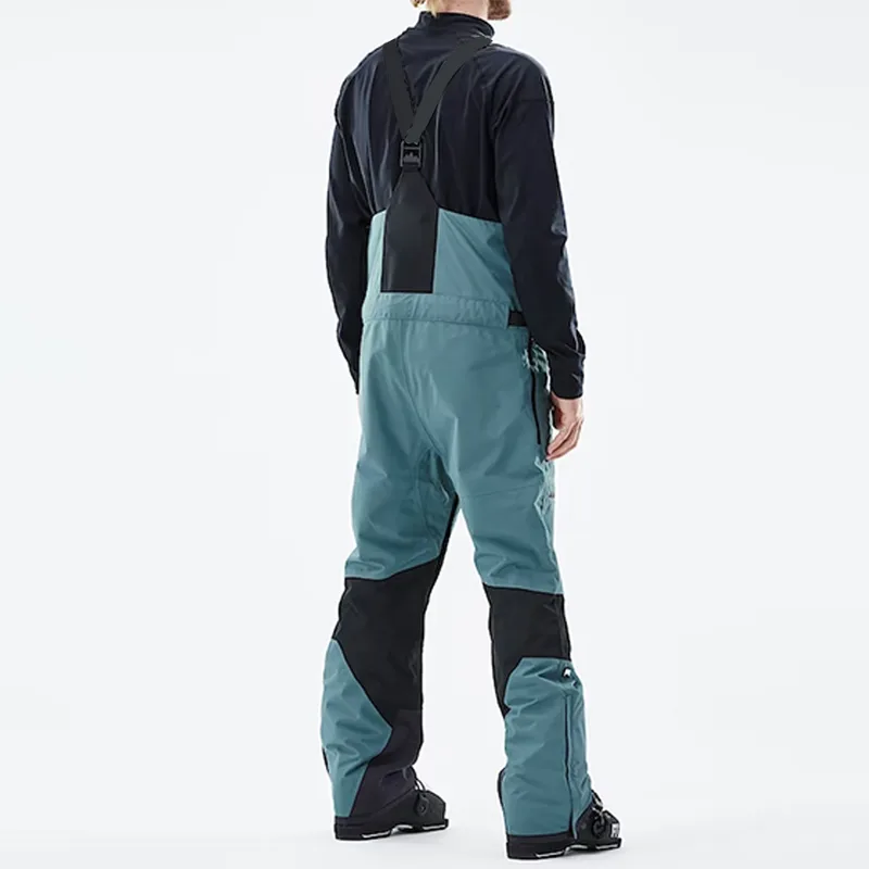 Unisex Adjustable-Strap Ski Bib — 4 Colourways — Teal, back view