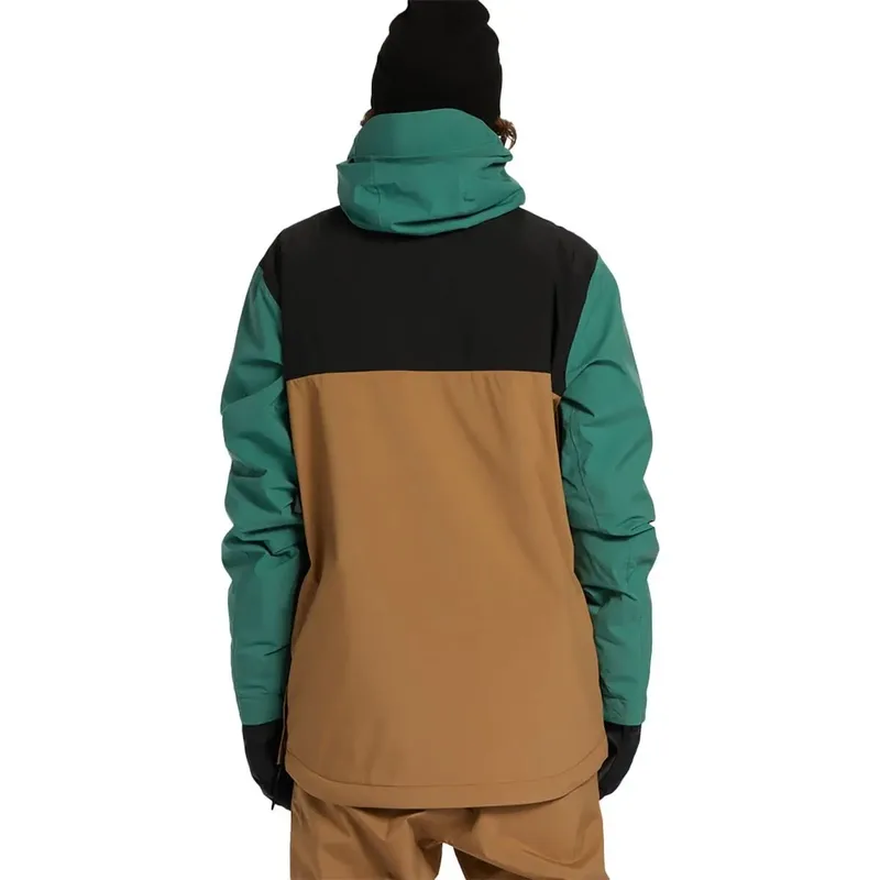 Unisex Anorak Ski Suit Set — 2 Colourways — Teal, Black & Khaki, worn back view