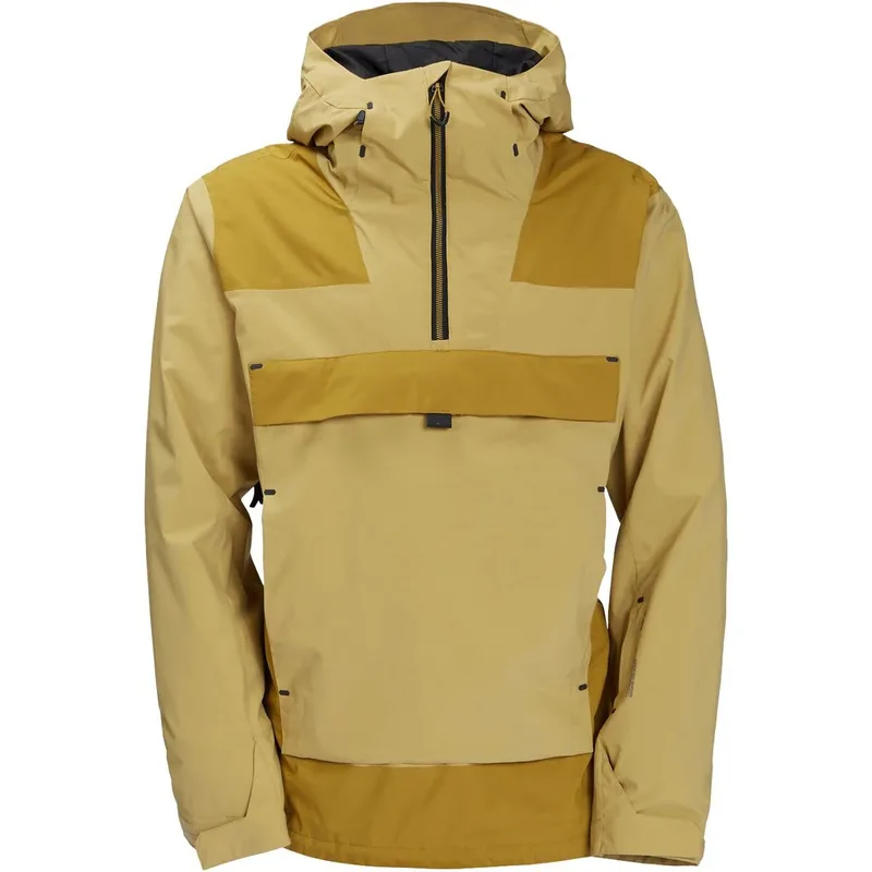 Unisex Anorak Ski Suit Set — 2 Colourways — Khaki, flat front view