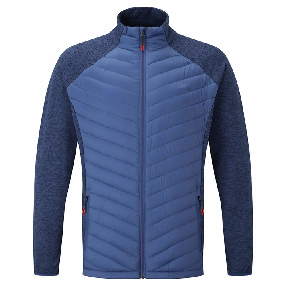 Unisex Chevron Hybrid Jacket — Navy — Navy, front view