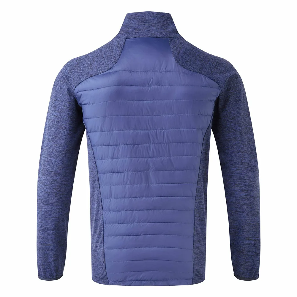 Unisex Chevron Hybrid Jacket — Navy — Navy, back view