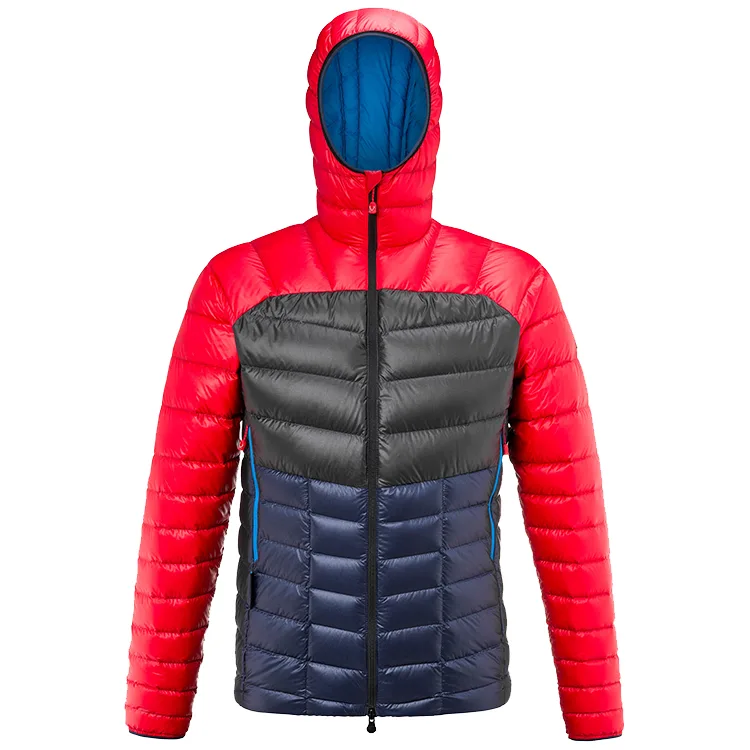 Unisex Down Jacket — 3 Colourways — Red/Navy/Black, front view