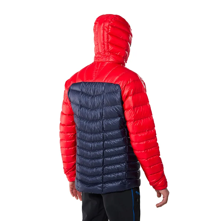 Unisex Down Jacket — 3 Colourways — Red/Navy/Black, back view