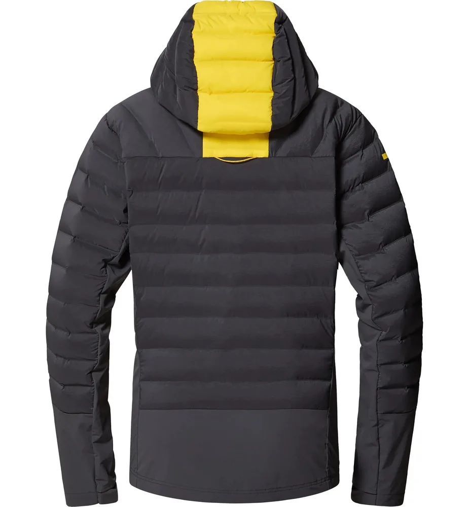 Unisex Duck Down Jacket — Black — Black, back view